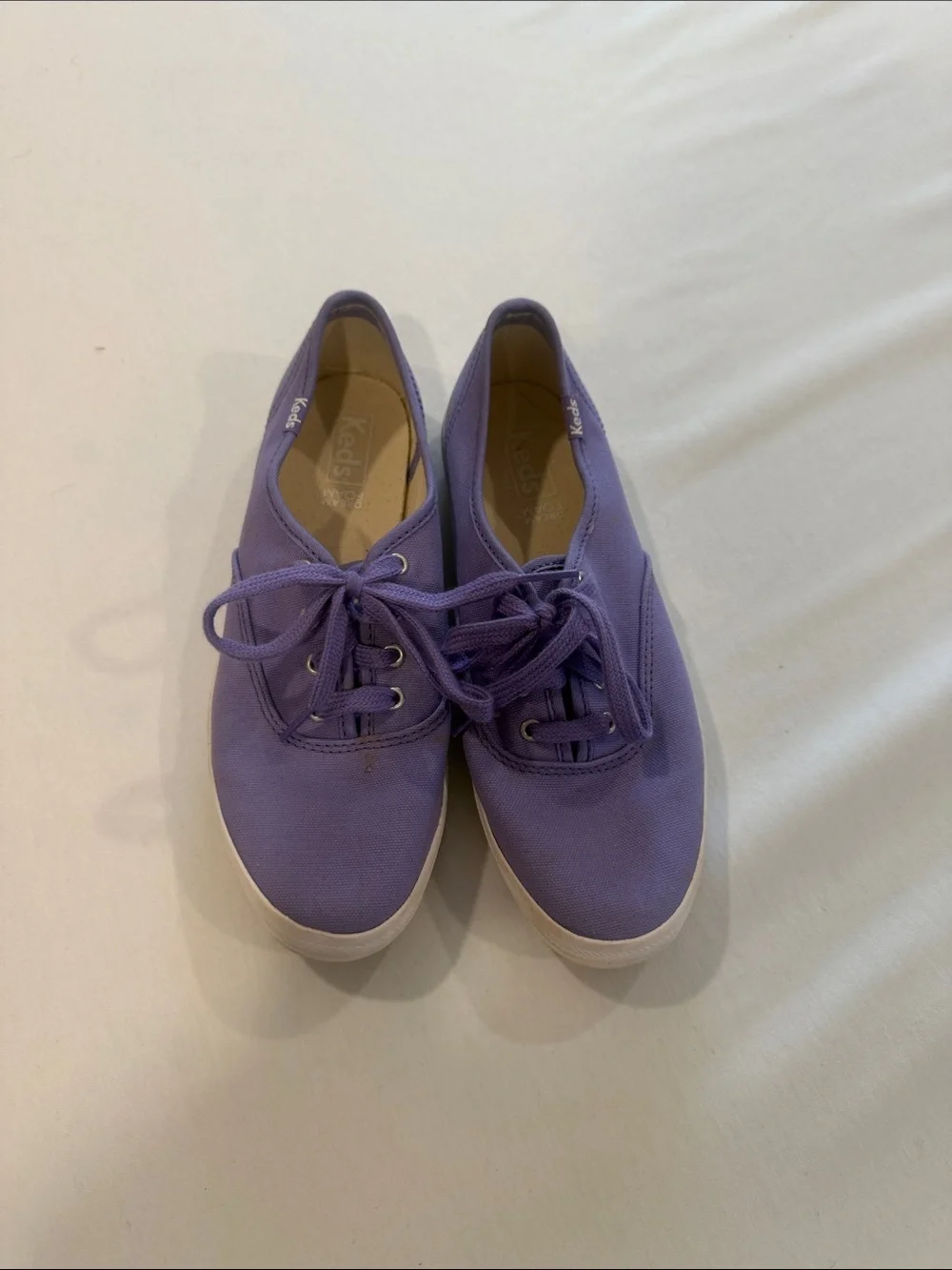 Keds Lavender Canvas Lace-Up Sneakers